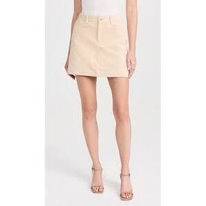 Alex Mill Beige Corduroy Mini Skirt Womens Size 14 Tan Cotton Blend 5-Pocket